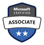 Microsoft Certified Associate badge.